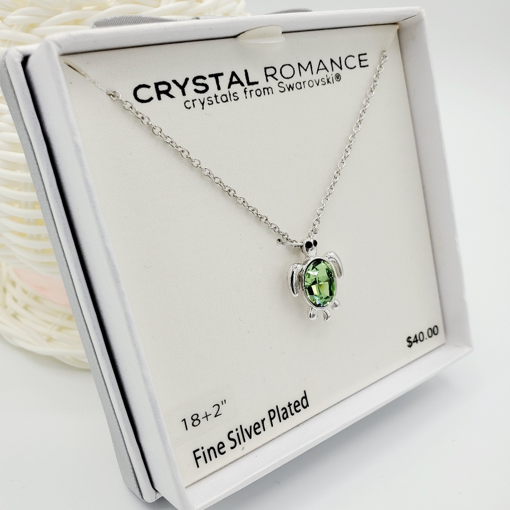 Swarovski crystals Turtle necklace - Picture 5 of 7